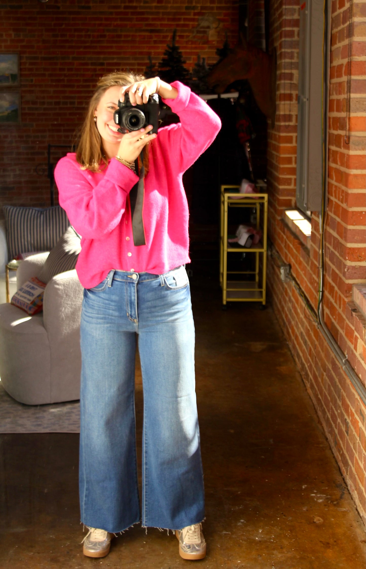 Scissor Cut Wide Leg Jeans