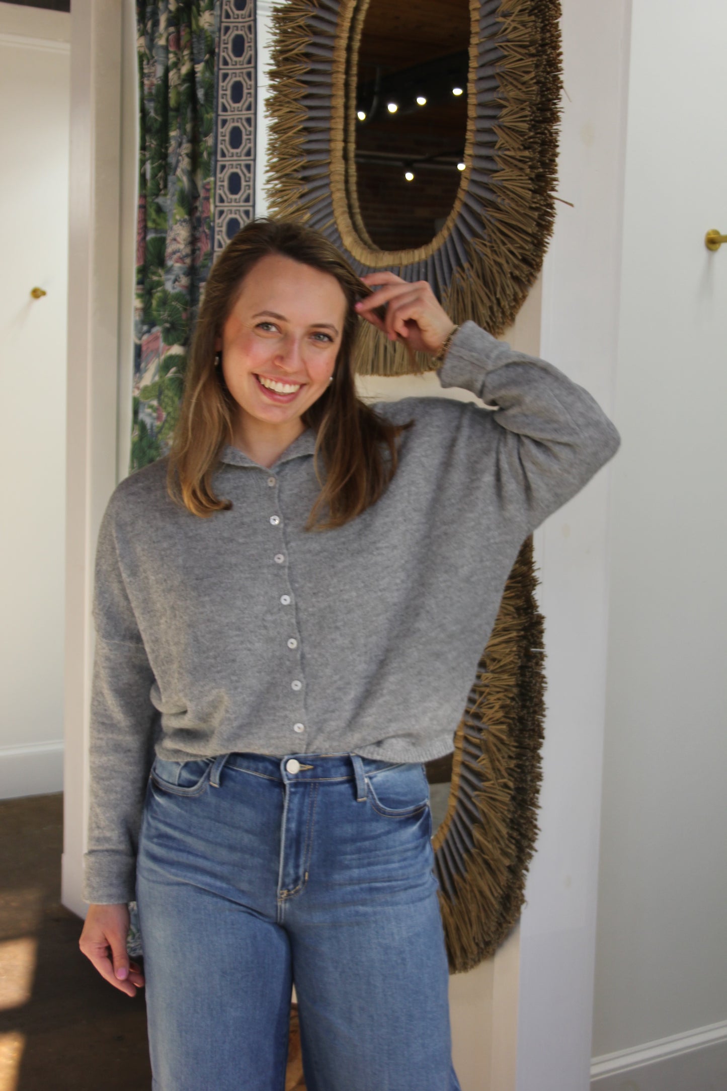 Piper Cardigan - Heather Grey