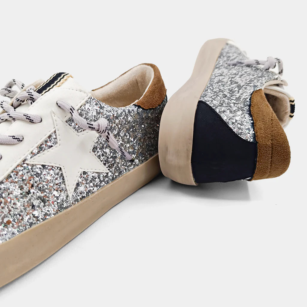 Paula Silver Sparkle Sneaker