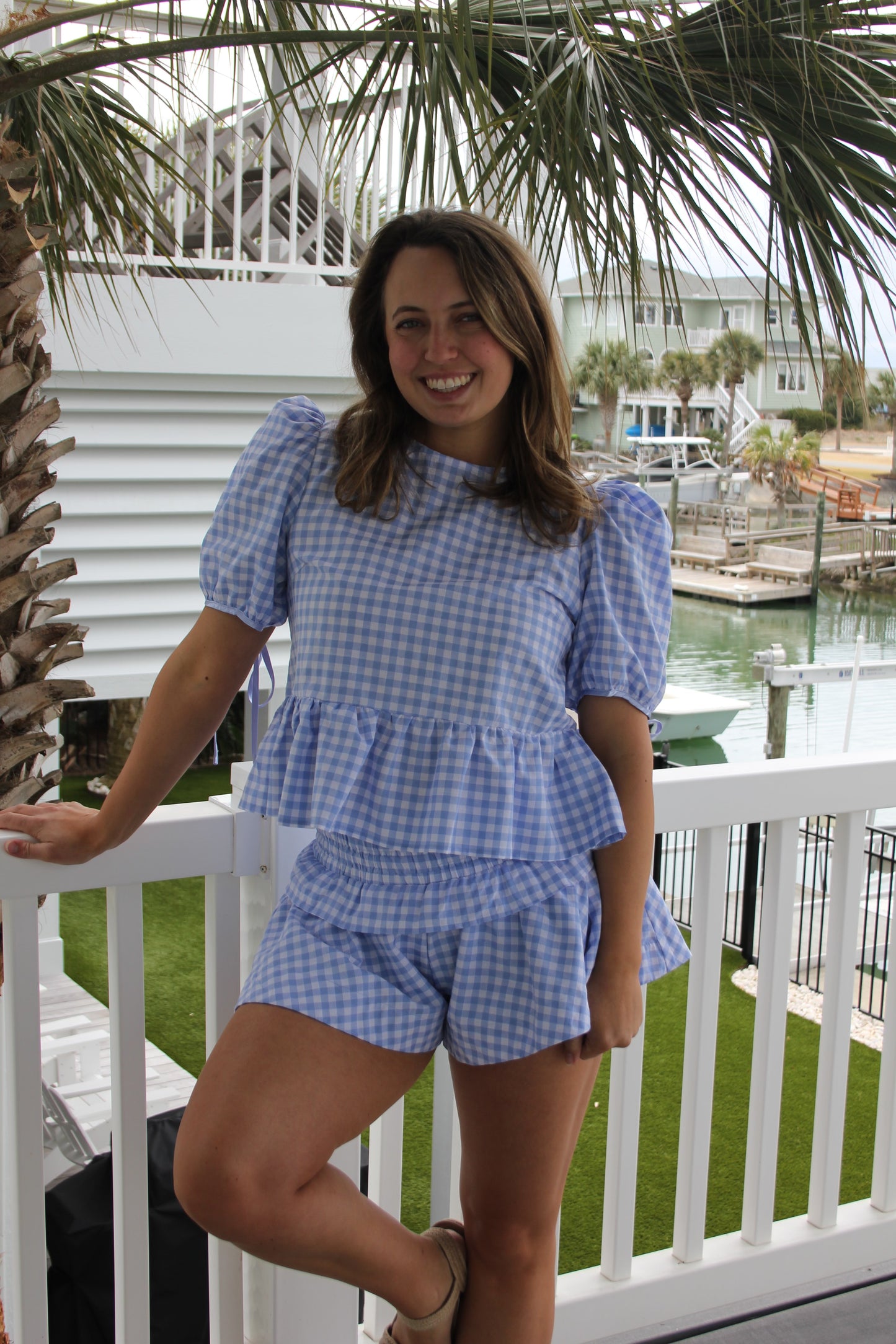 Blue Gingham Set