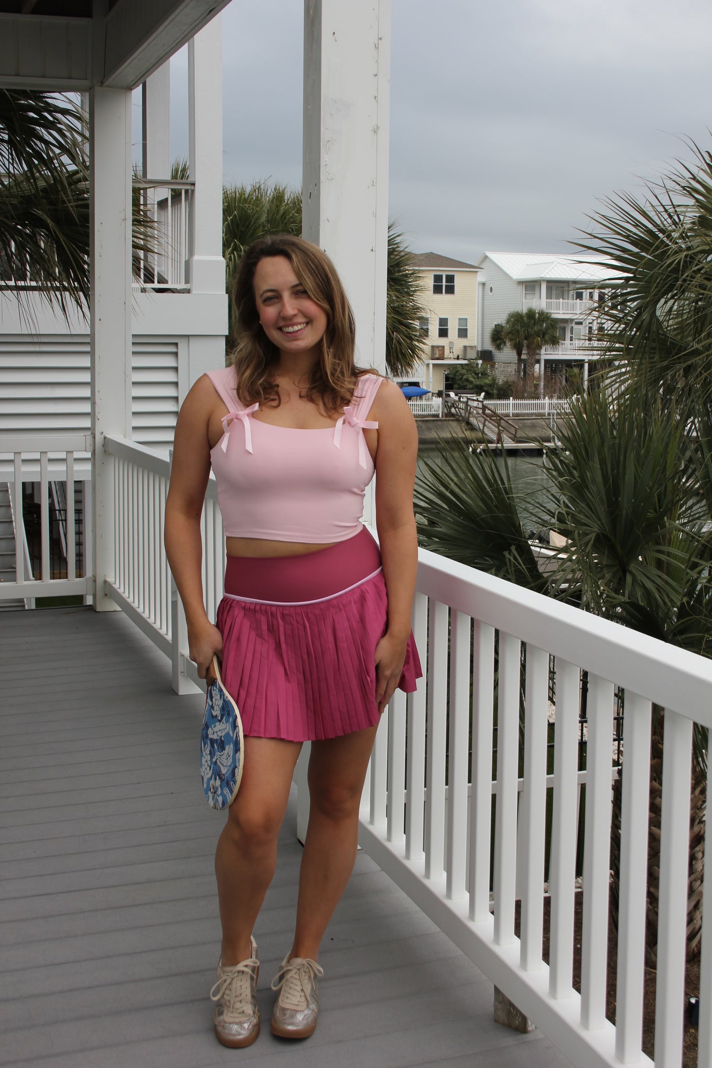 Pink Bow Sporty Top