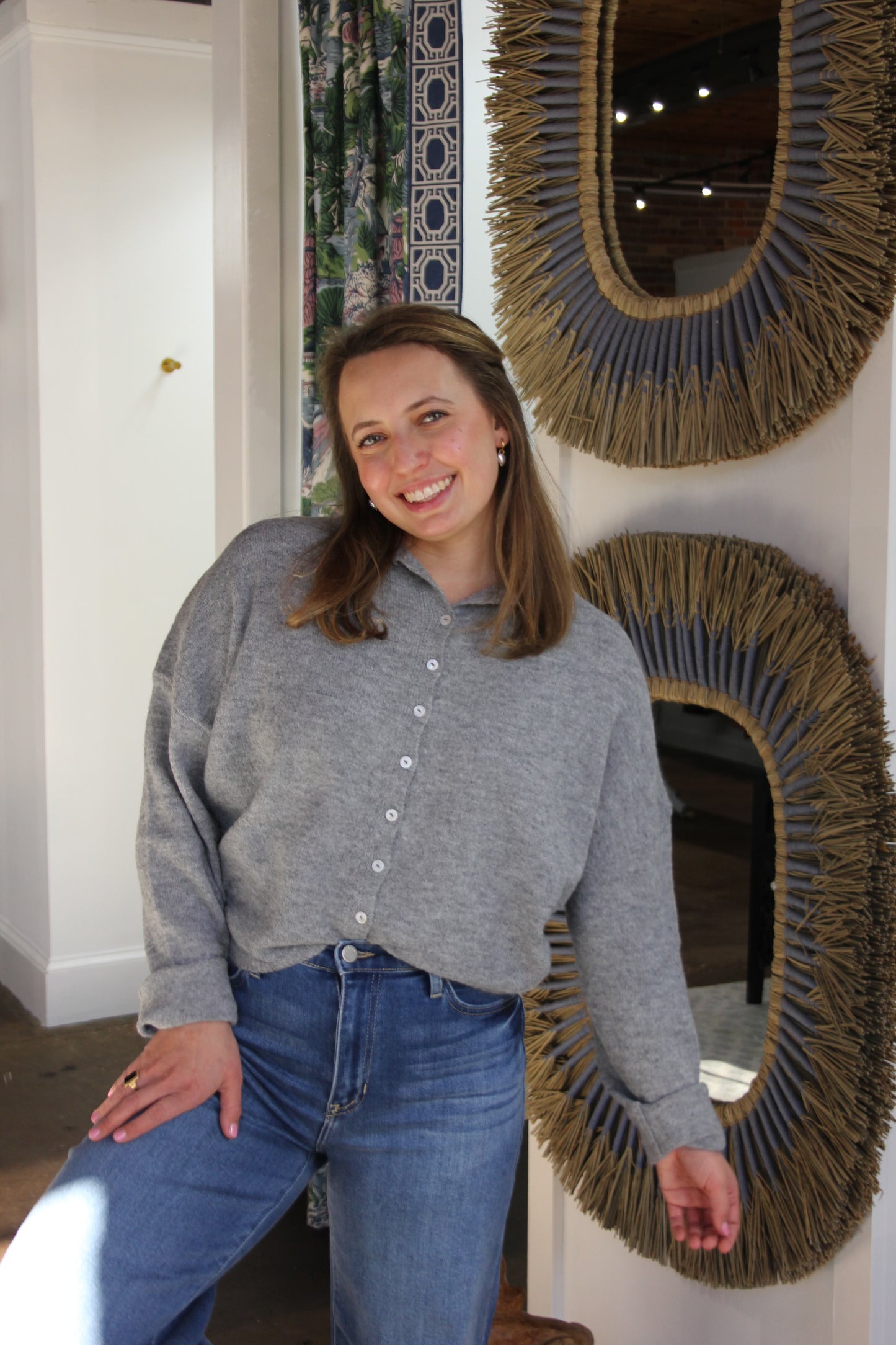Piper Cardigan - Heather Grey
