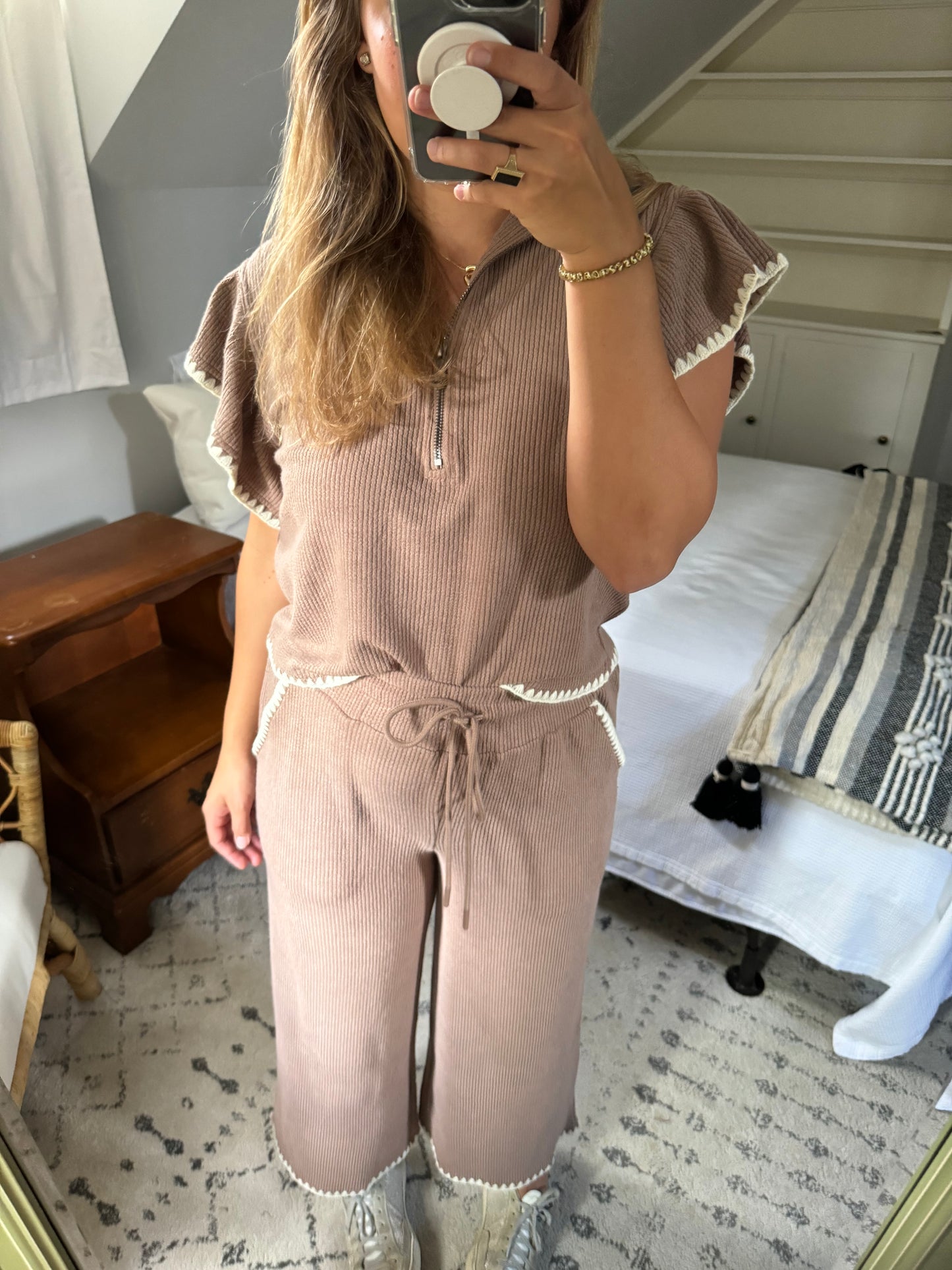 Brown Sweater Set