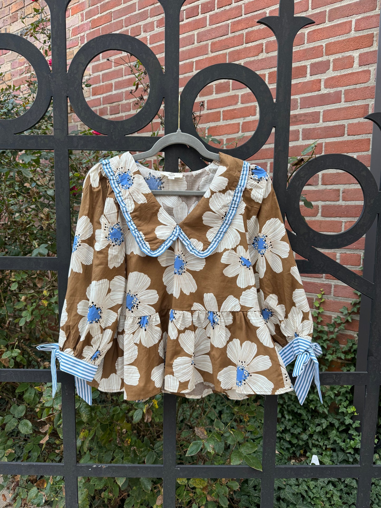 Brown Flower Top