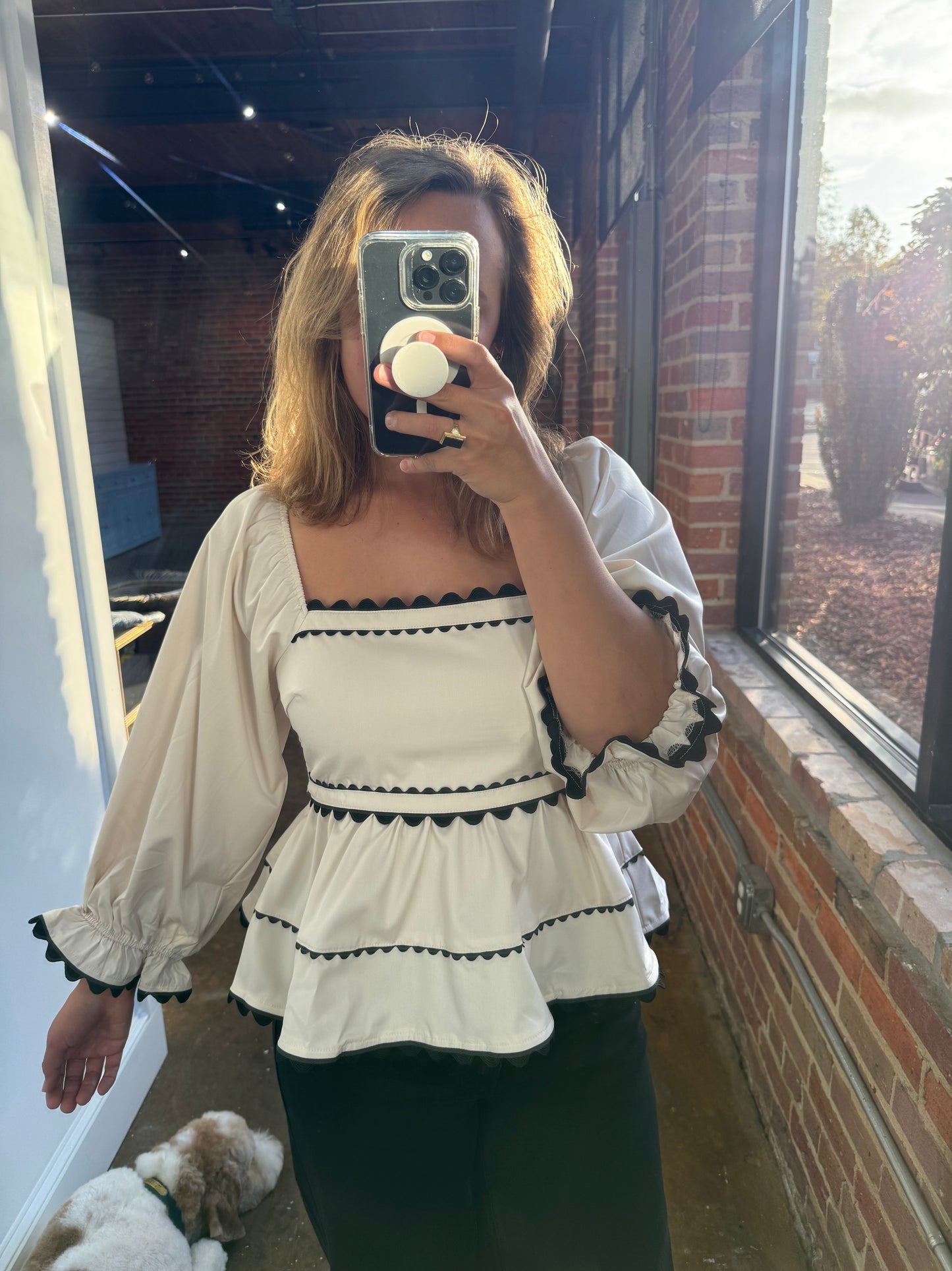 Long Sleeve Ruffle Top