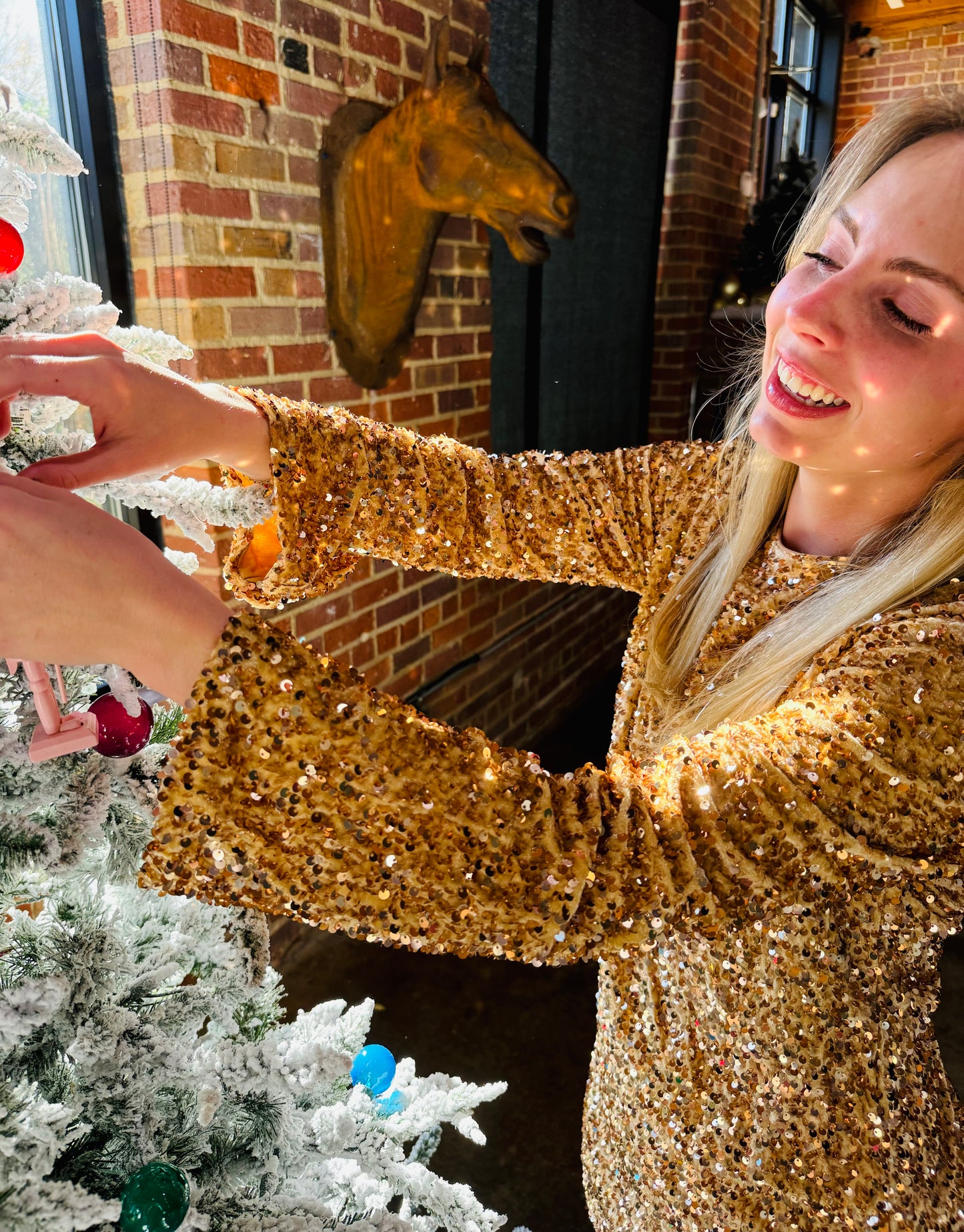 Gold Sequin Dress