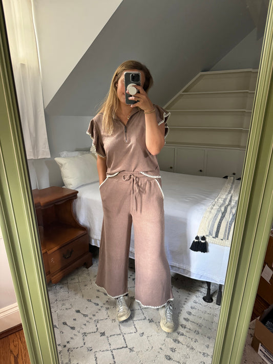 Brown Sweater Set
