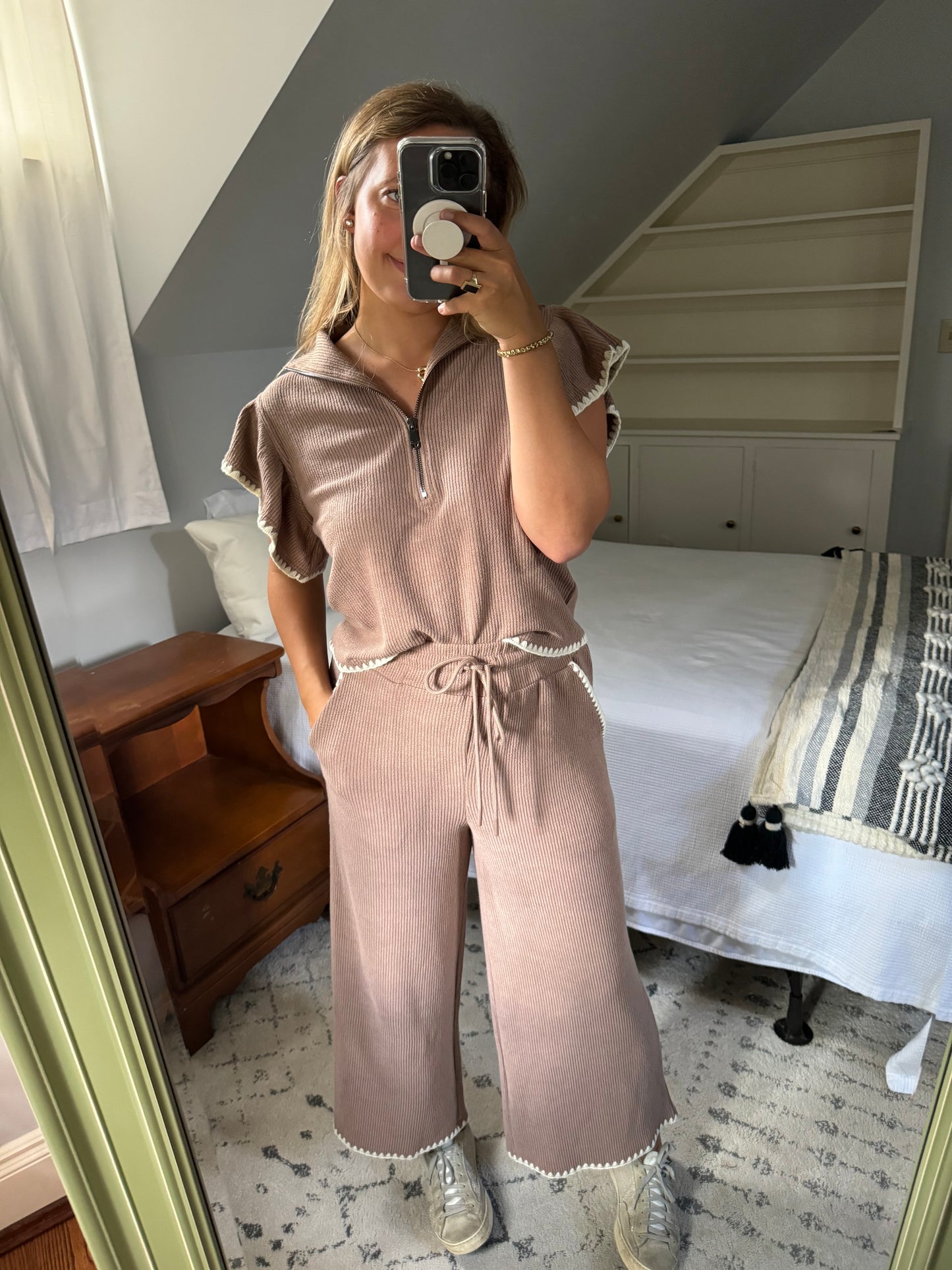 Brown Sweater Set