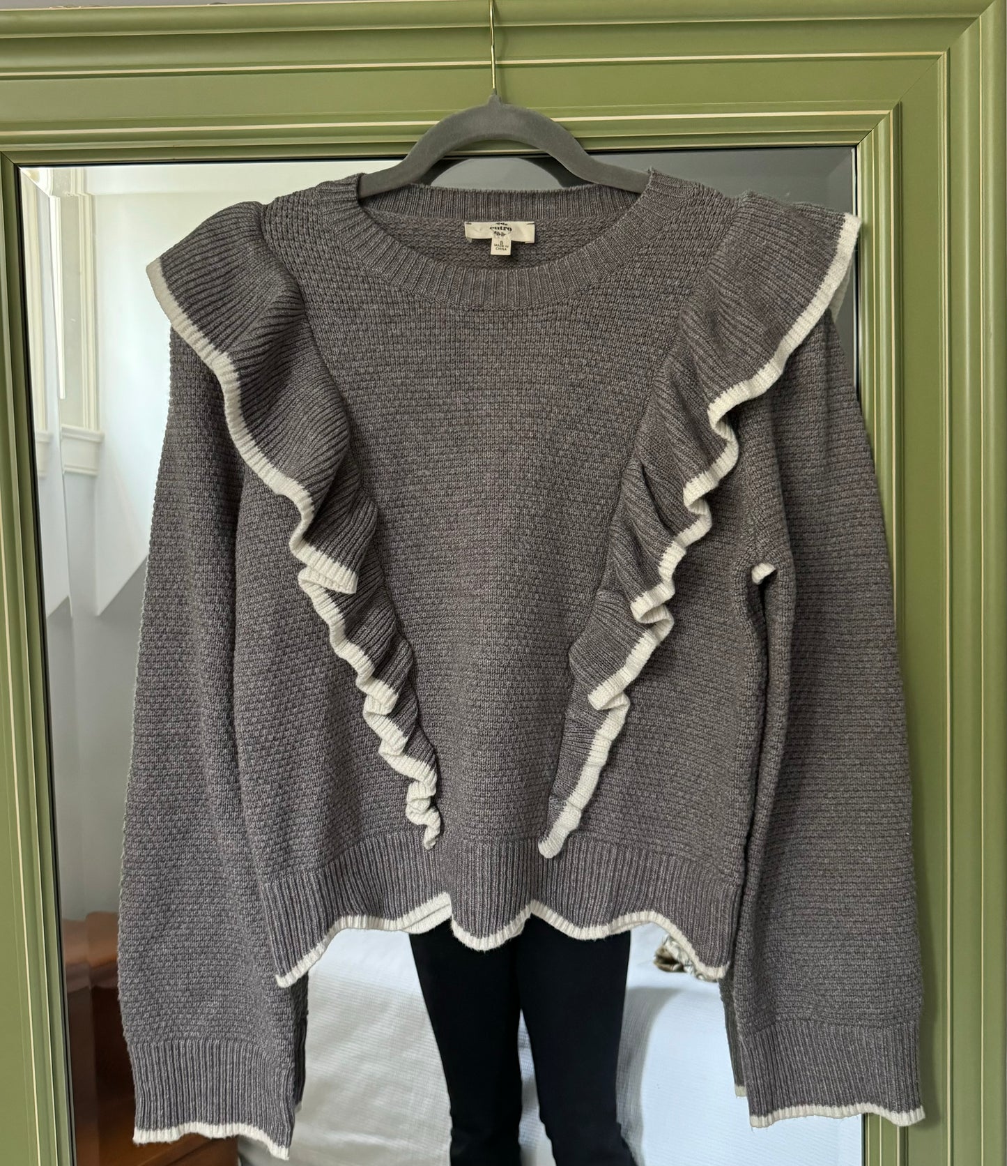 Grey Flutter Sweater