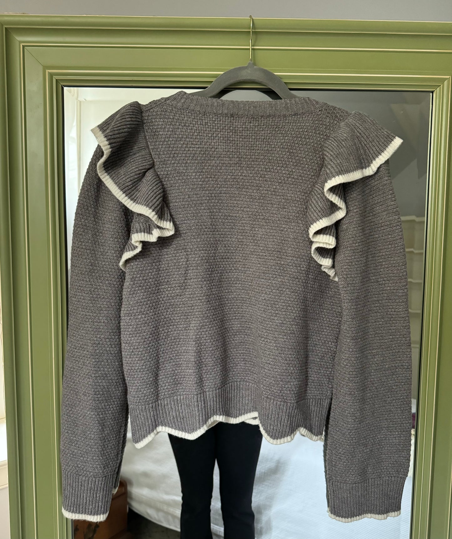 Grey Flutter Sweater